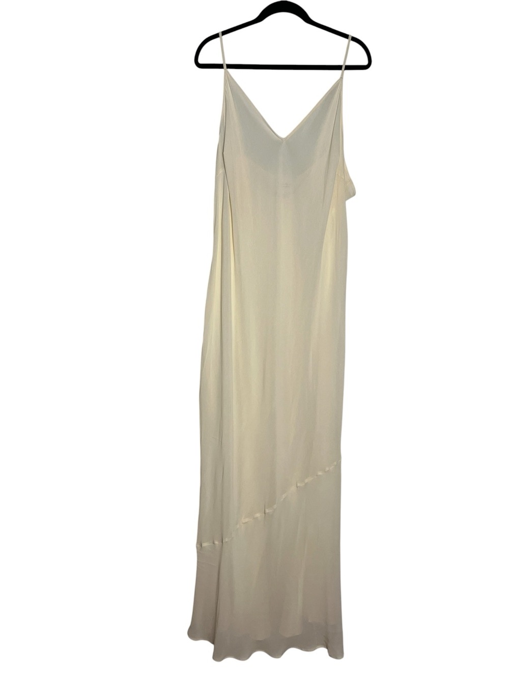 Nara Smith x Reformation Bias Cut Sheer Maxi Slip Lining Cream Dress Size 24 3x